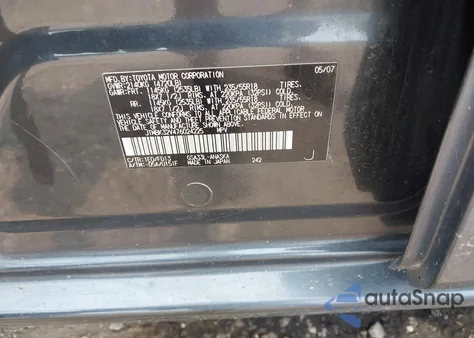 2007 Toyota Rav4 Sport V6 z USA, uszkodzony, nr VIN JTMBK32V476024225